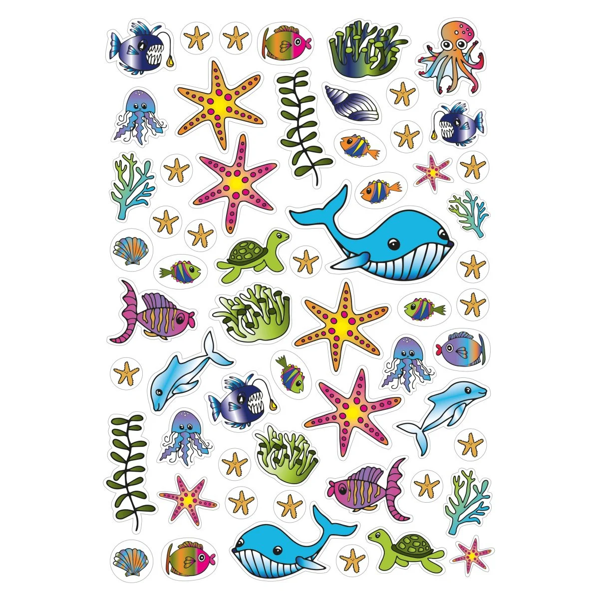 Carte de colorat Blue Sea format A4 24 file 100 abtibilduri [3]
