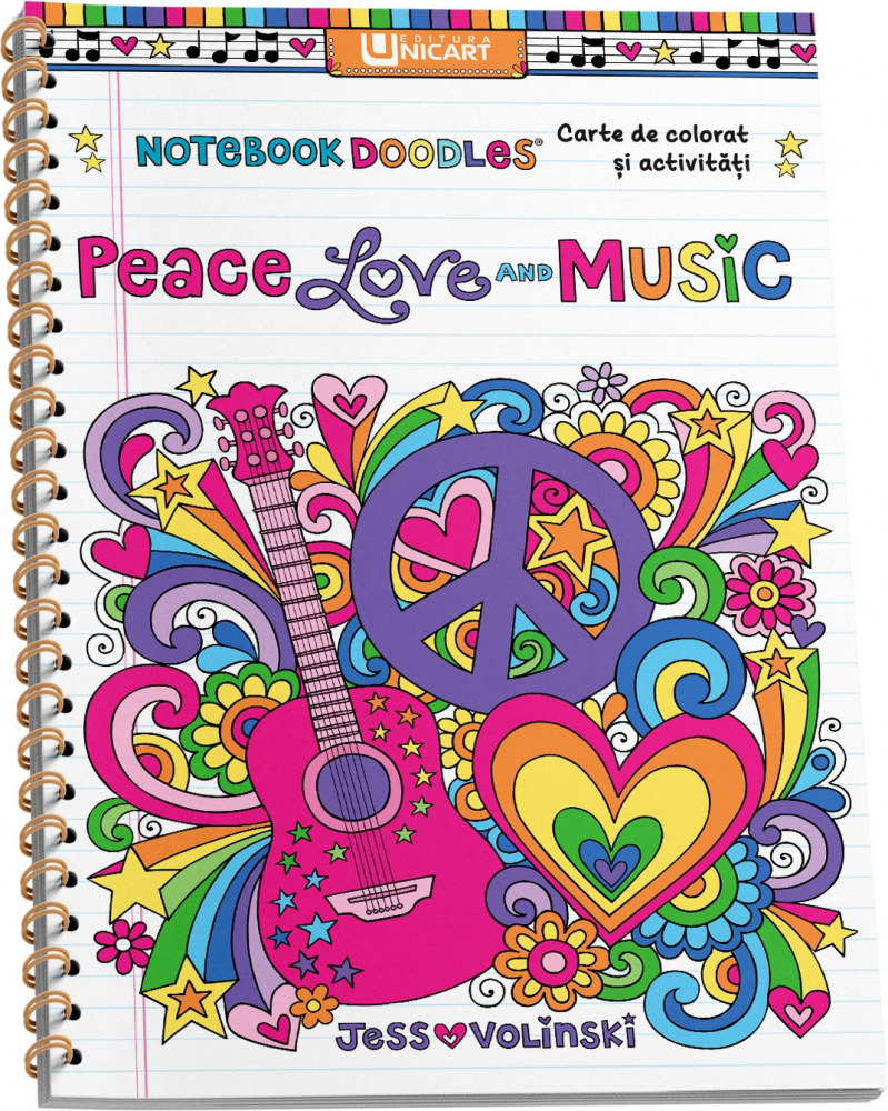 Carte de colorat si activitati - Peace Love and Music [1]