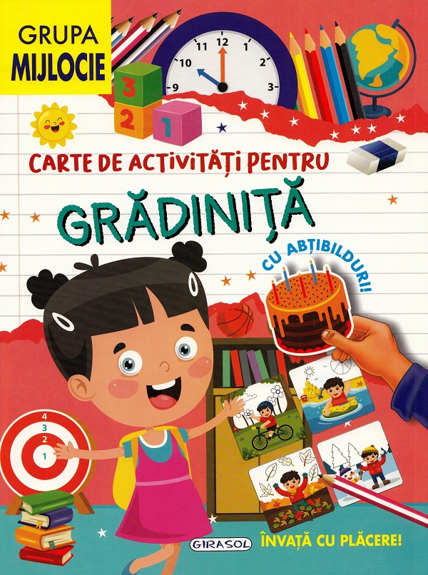 Carte de activitati pentru gradinita cu abtibilduri. Grupa mijlocie [1]