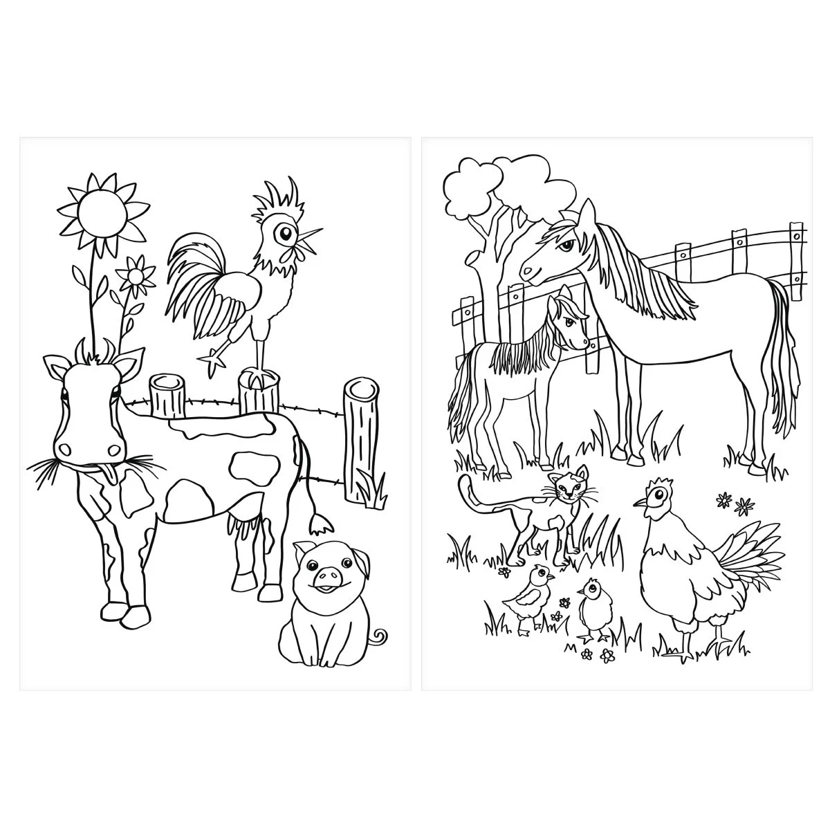 Carte pentru activitati creative cu stickere motiv Farm A4 32 file [4]