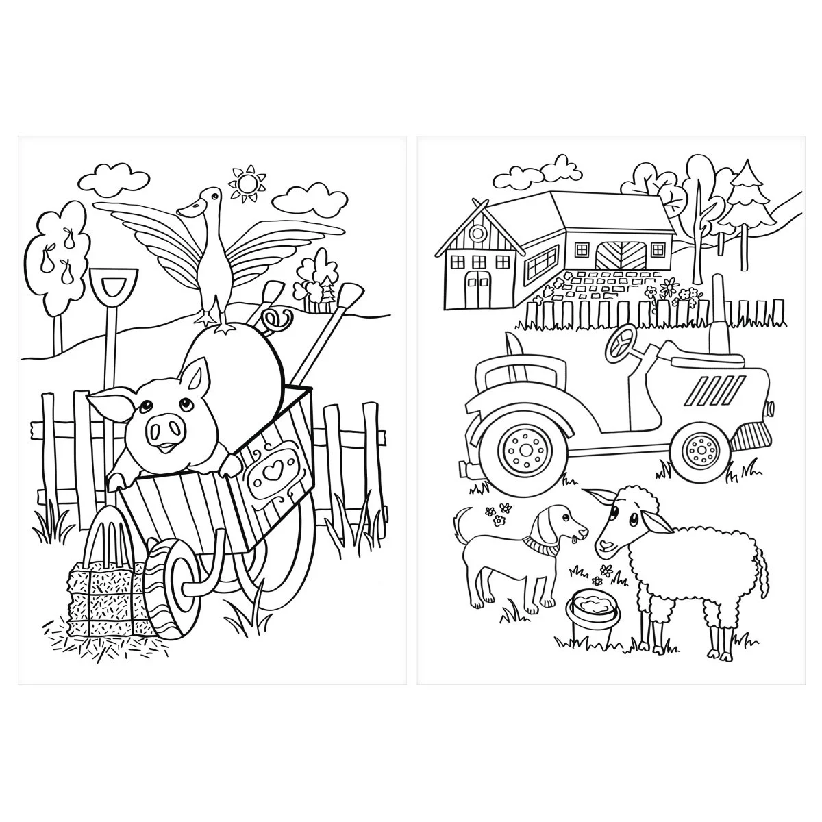 Carte pentru activitati creative cu stickere motiv Farm A4 32 file [6]