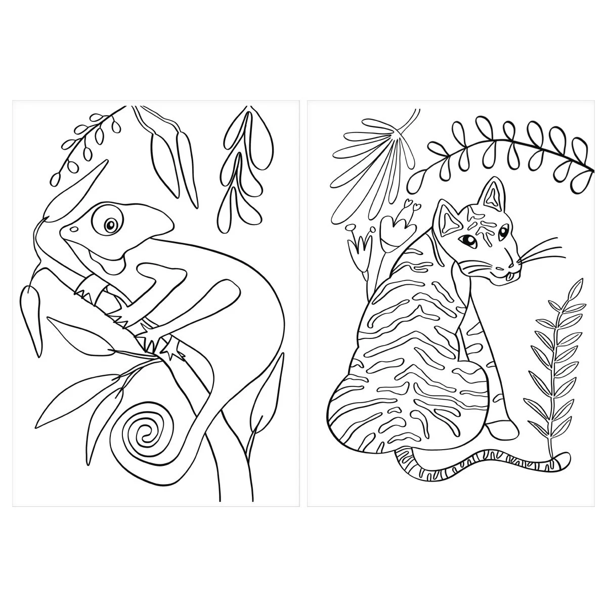 Carte pentru activitati creative cu stickere motiv Jungle A4 32 file [4]