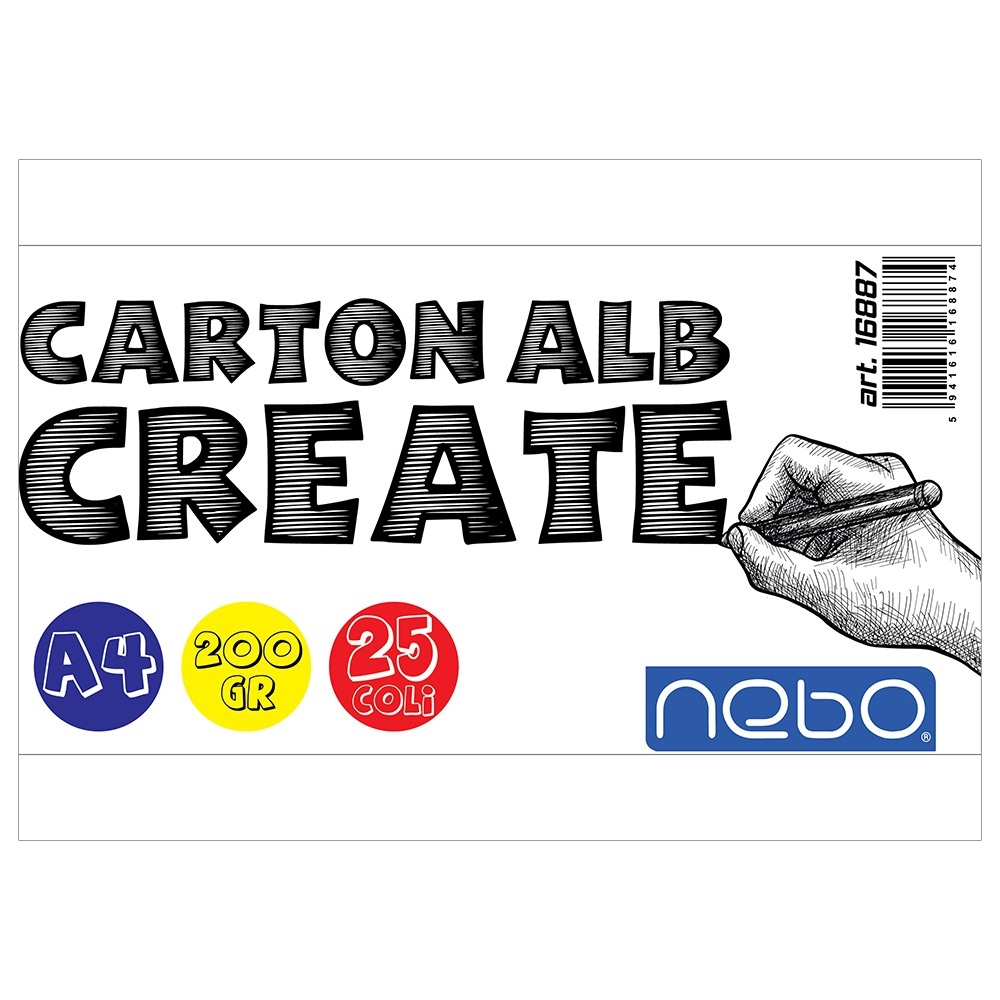 Carton alb A4 200g 25 coli /set Nebo [2]