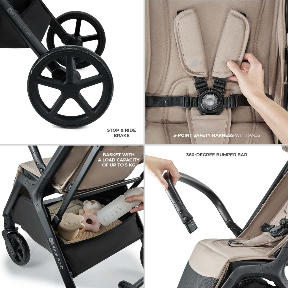 CARUCIOR SPORT KINDERKRAFT LOOM, 0-22 KG, LINEN BEIGE [17]