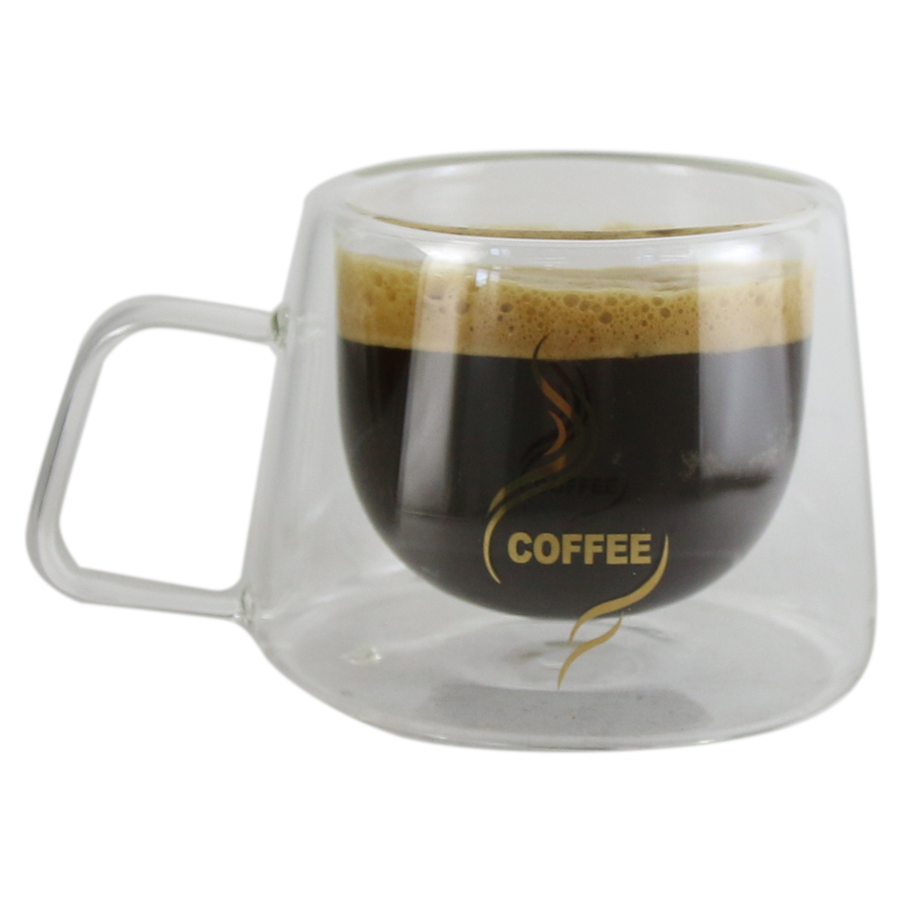 Ceasca sticla cu pereti dubli 9x7 cm Coffee [1]