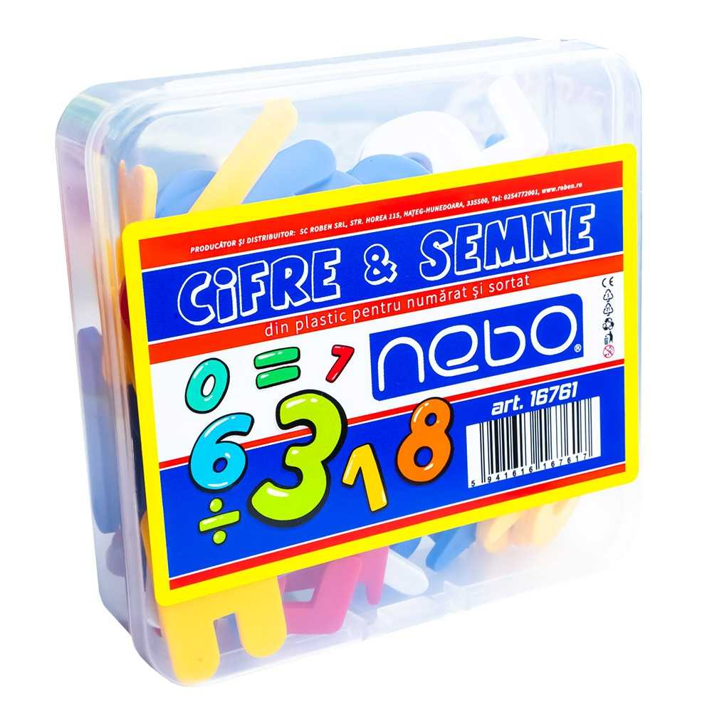 Cifre si semne din plastic 90/set Nebo [4]