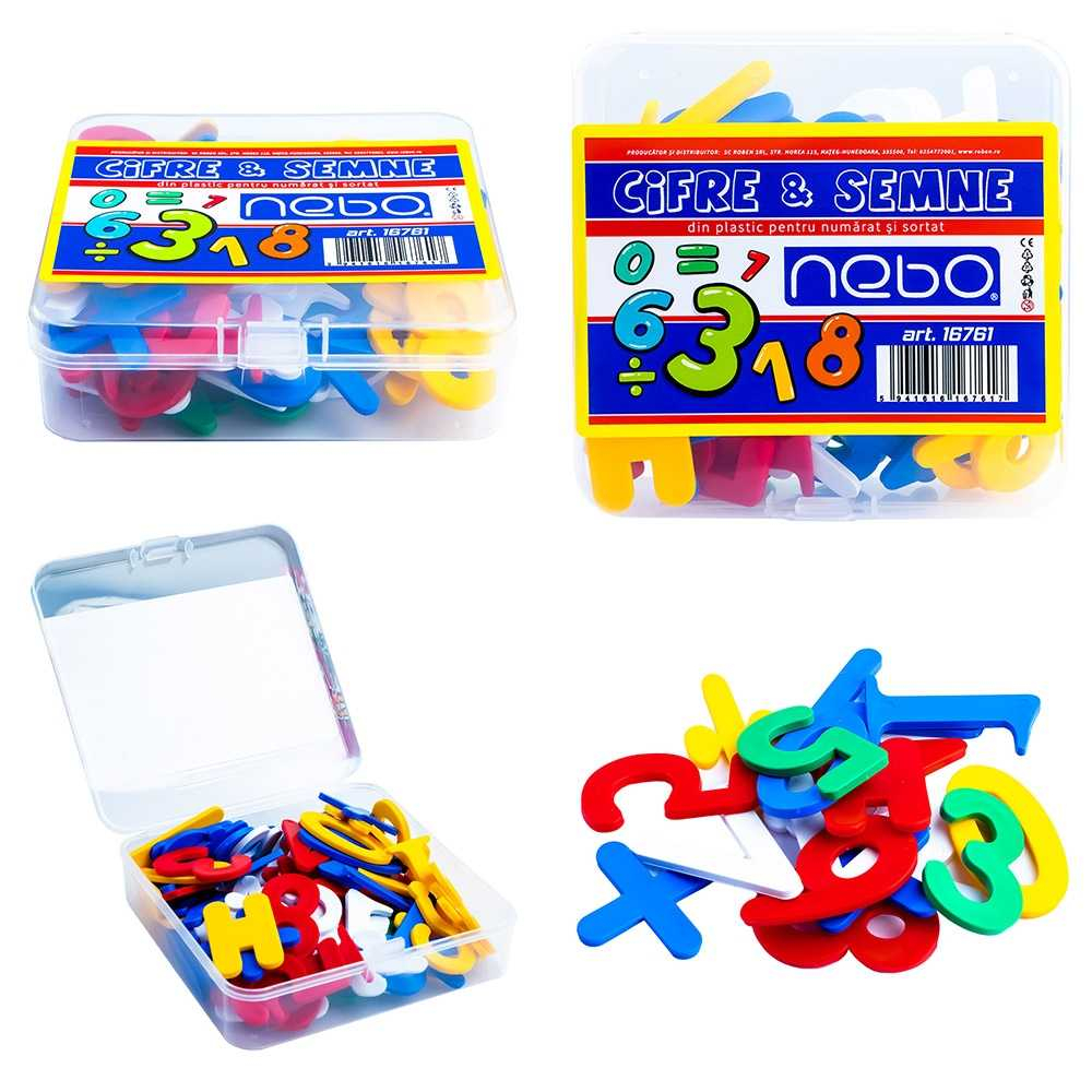 Cifre si semne din plastic 90/set Nebo [1]