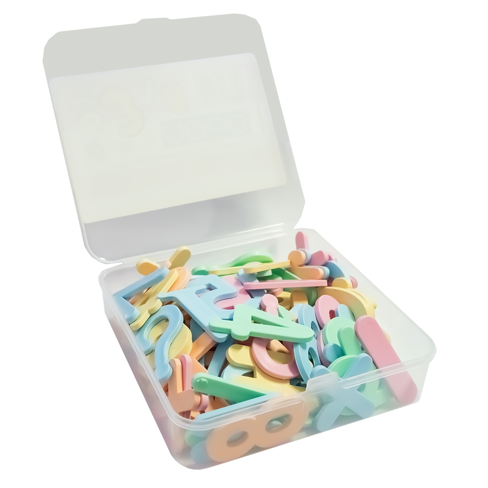 Cifre si semne din plastic culori pastel 90/set Nebo [4]