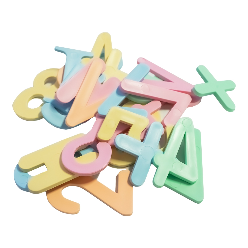 Cifre si semne din plastic culori pastel 90/set Nebo [5]