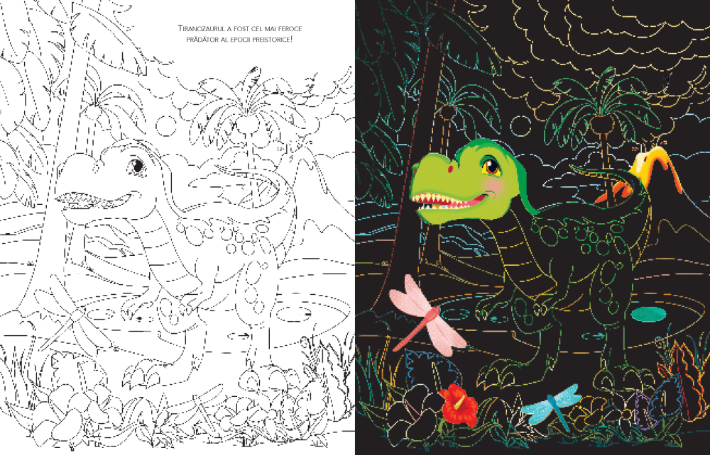 Citeste, razuieste si coloreaza. Dinozauri [3]