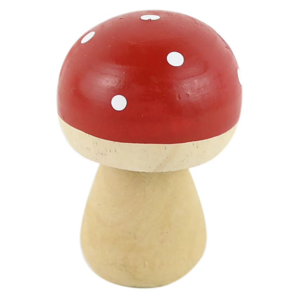 Ciuperca decorativa din lemn 5 x 6.5 cm culori diferite [6]