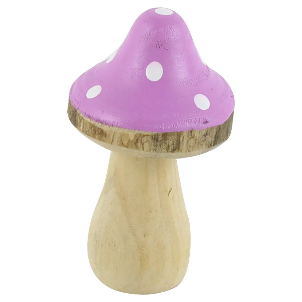 Ciuperca decorativa din lemn 5 x 8 cm culori diferite [4]