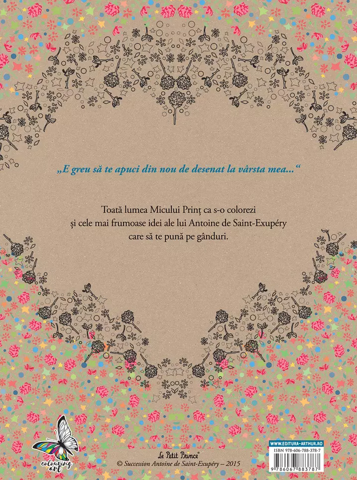 Micul Print. Carte de colorat care sa te puna pe ganduri - Antoine de Saint-Exupery [2]