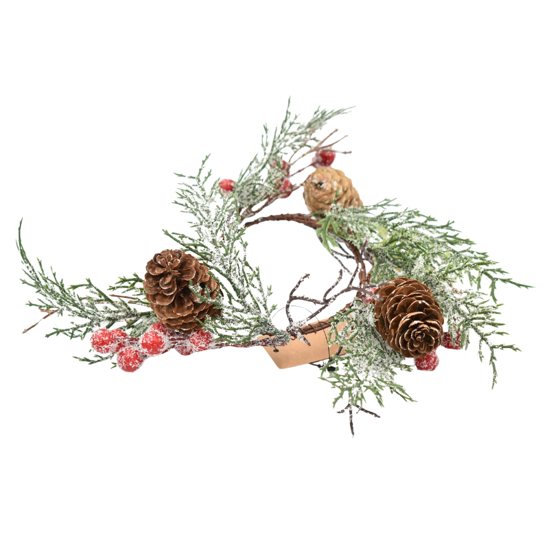 Coronita inzapezita cu tuia si conuri 25 cm [1]