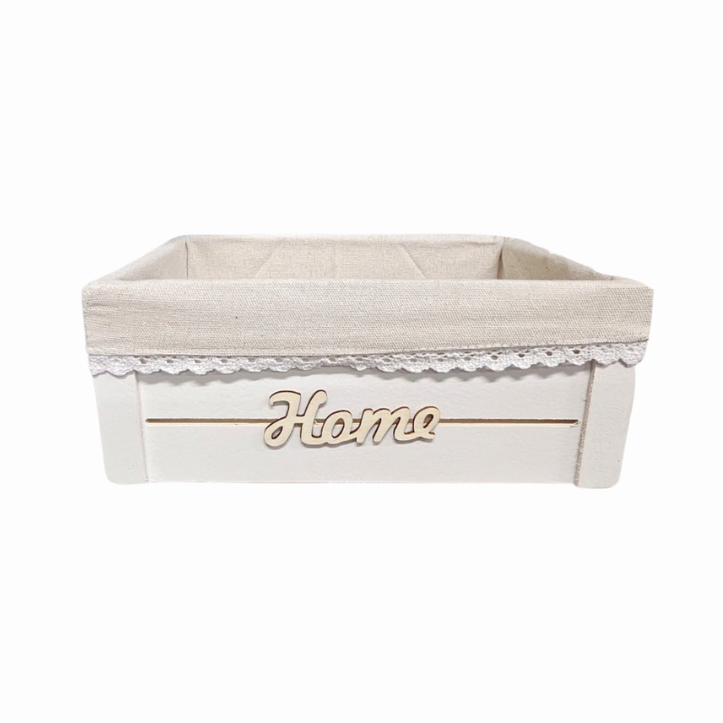 Cos decorativ lemn Home cu captuseala textila 30 x 20 x 12 cm culori diferite [3]