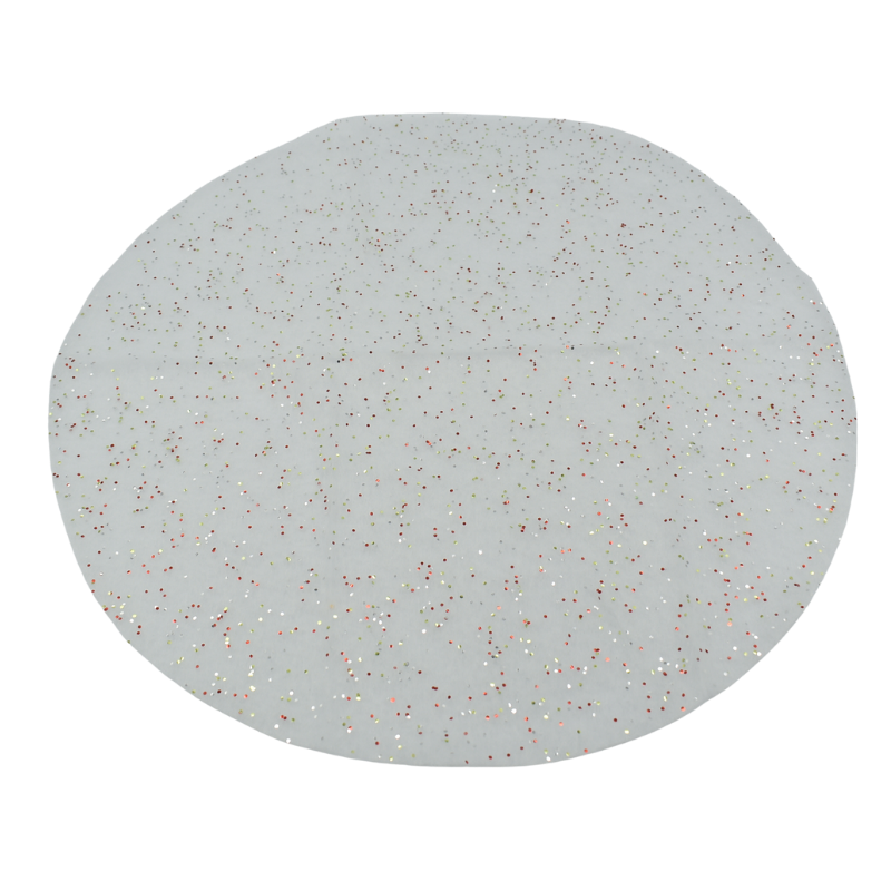 Covor decorativ pentru brad cu sclipici 50 cm alb [2]