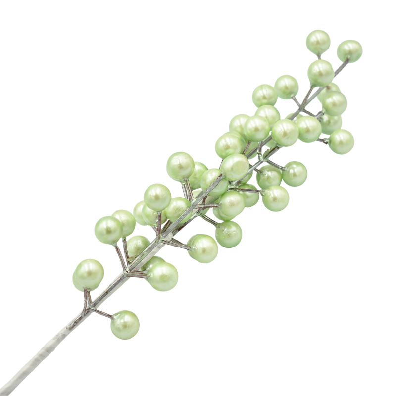 Creanga decorativa cu bobite verde deschis 40 cm [1]