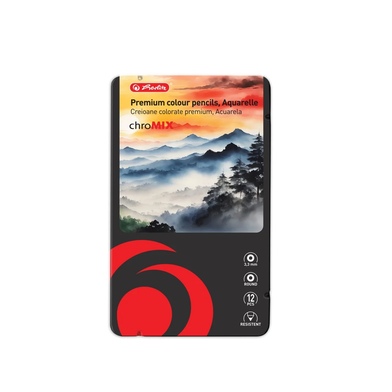 Creioane colorate rotunde Aquarelle 12 buc /set Herlitz [1]