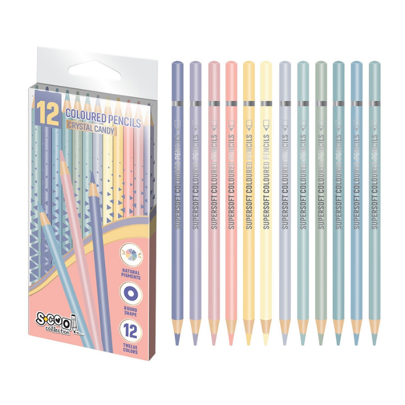 Creioane color Crystal Candy 12 culori/set S Cool Collection [1]