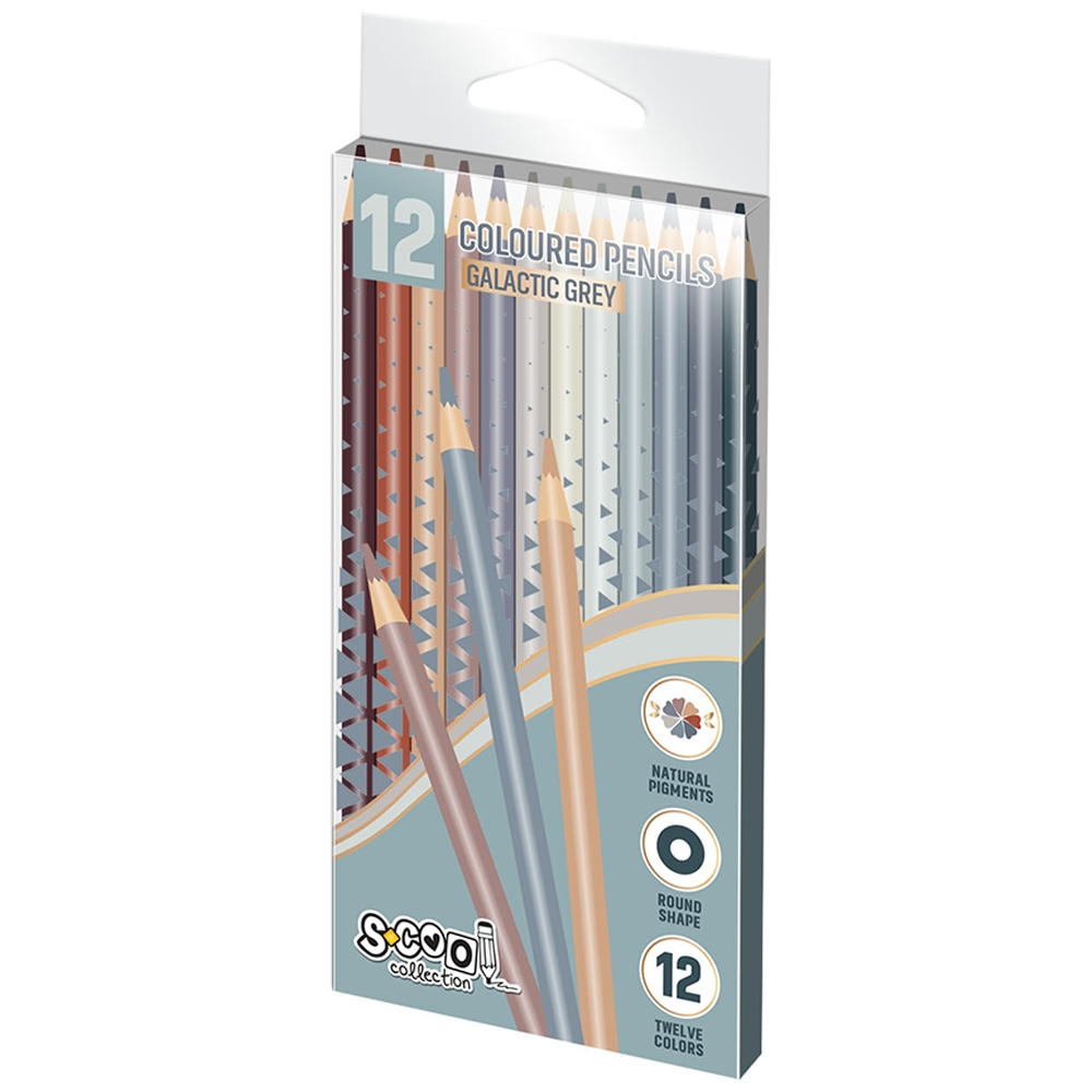 Creioane color Galactic Grey set 12 culori S-COOL [2]