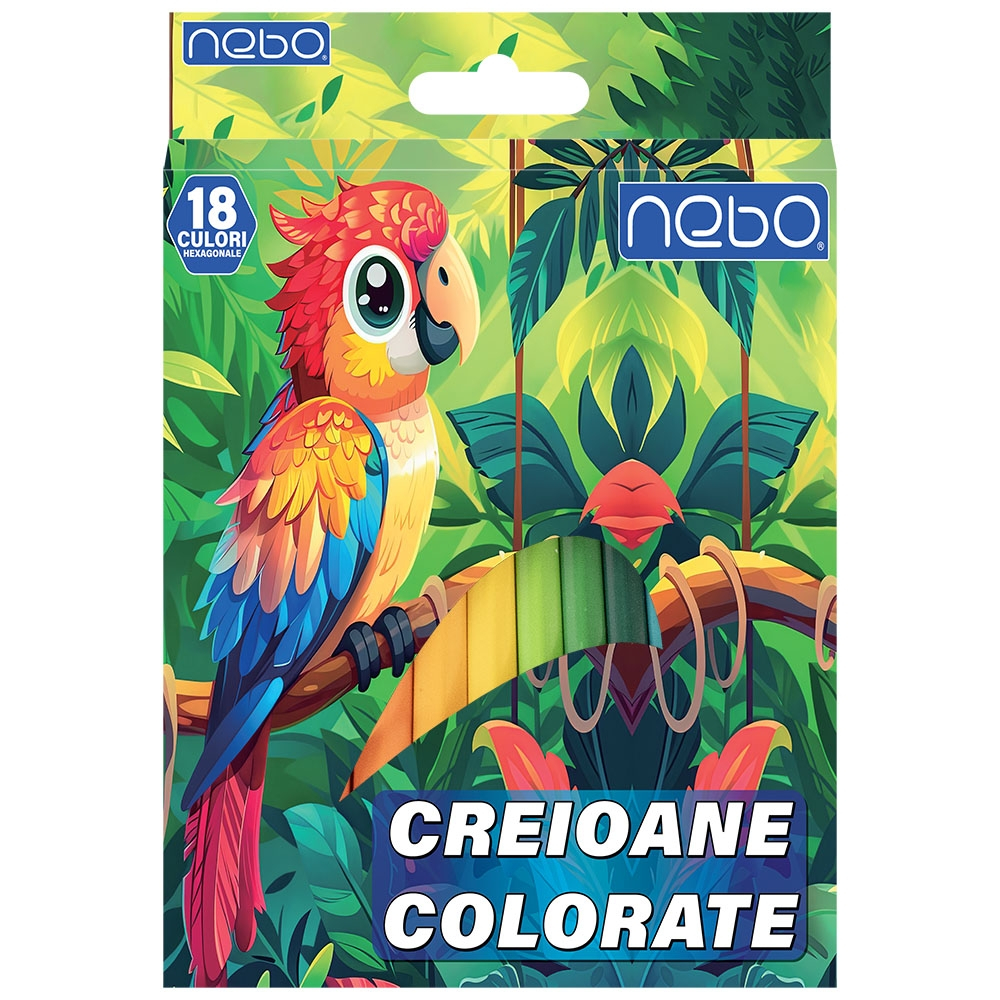Creioane color hexagonale 18 culori Nebo [3]