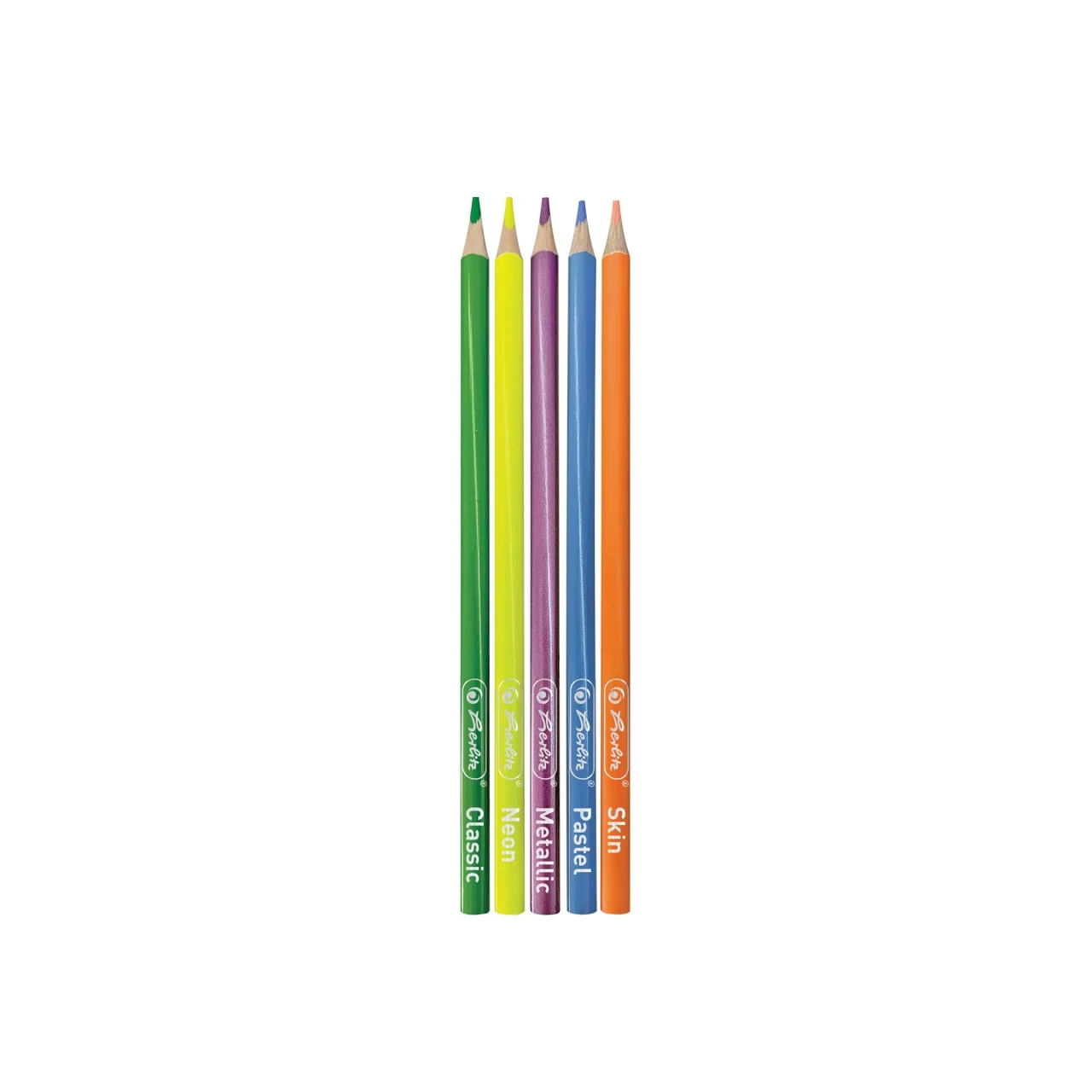 Creioane colorate triunghiulare 5 x clasic/skin/neon/meta 60 buc /set 3 mm Herlitz [2]