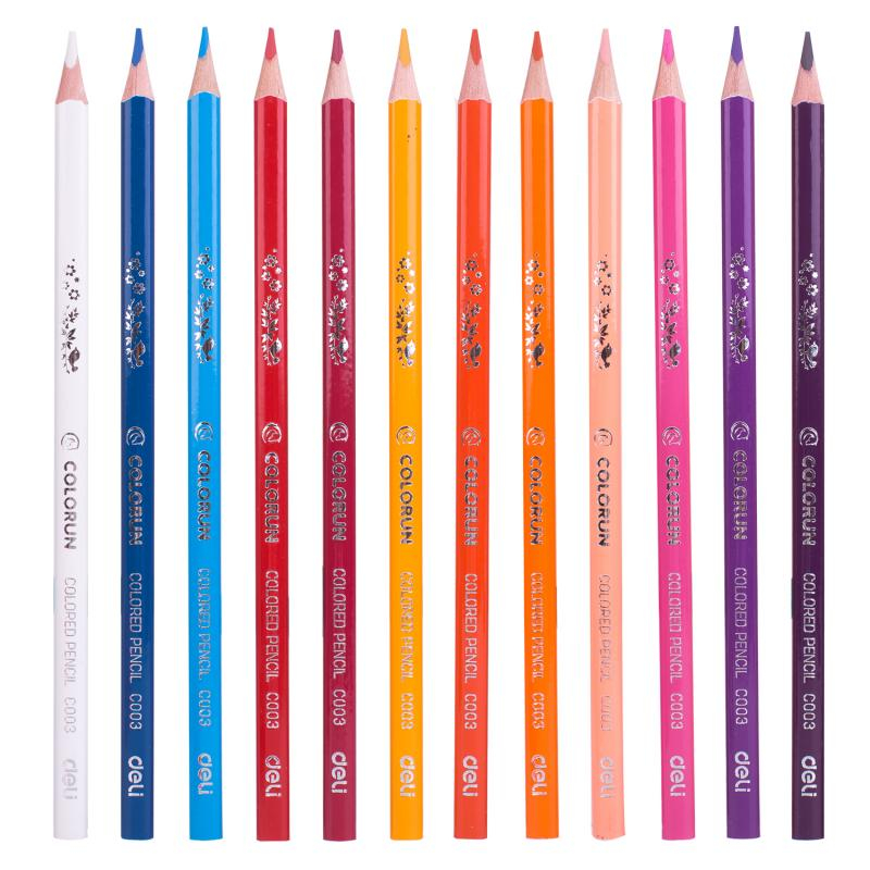 Creioane colorate triunghiulare 24 culori Colorun Deli [2]