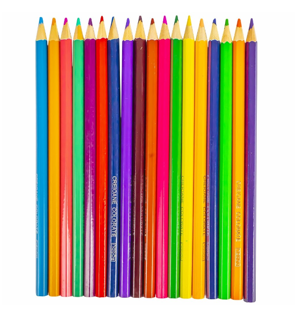 Creioane colorate hexagonale Nebo set 18 bucati /set [2]