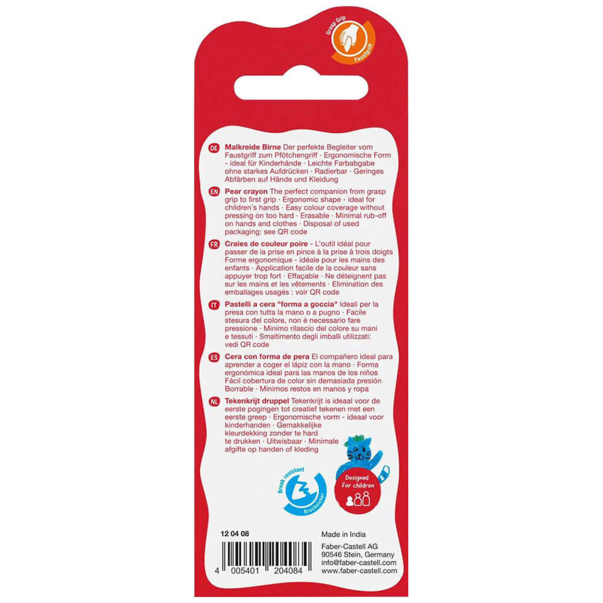 Creioane cerate tip bulb Faber-Castell 4 culori/set [2]