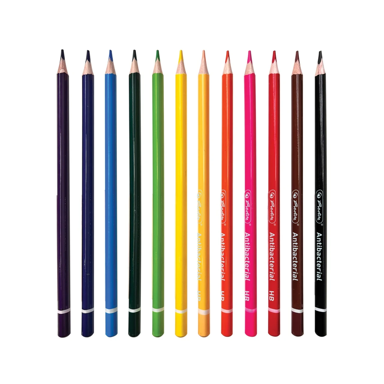Creioane colorate triunghiulare bacteriostatice 12 buc /set 3 mm Herlitz [2]