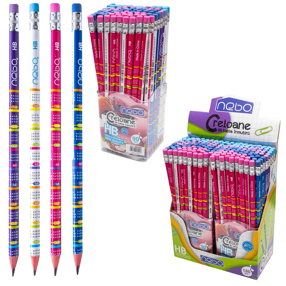 Creioane grafit HD Tabla Inmultirii Nebo modele diferite [4]