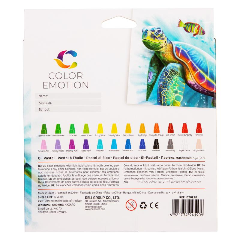 Creioane ulei pastel 24 culori Color Emotion Deli [2]