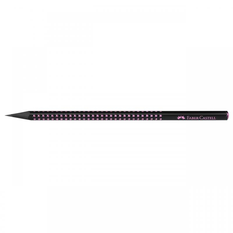 Creion grafit B grip sparkle lemn negru Midnight Gold Faber-Castell [2]