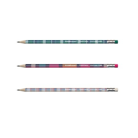 Creion TARTAN triunghiular cu radiera mina HB 2.2 mm Erich Krause [2]