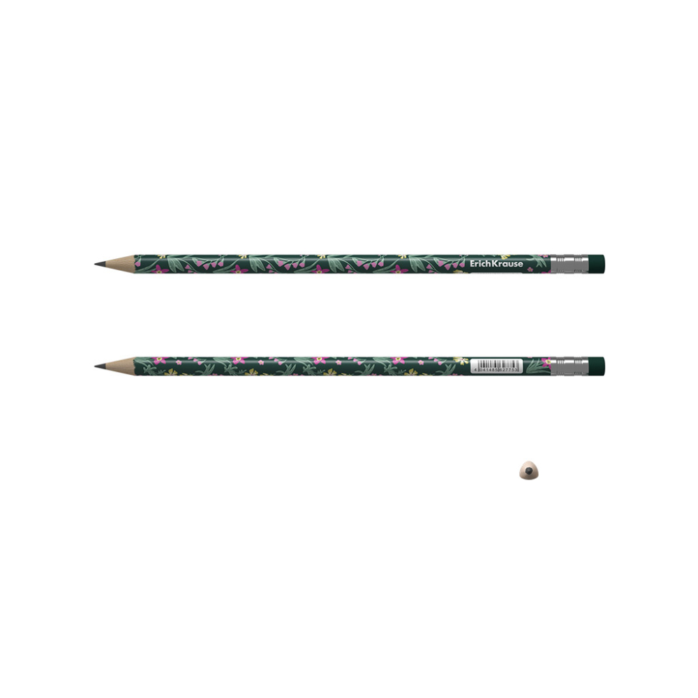 Creion grafit floral corp rotund Erich Krause culori diferite [3]