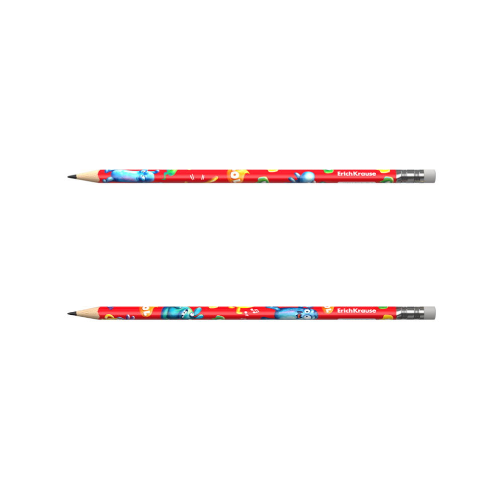 Creion grafit HB cu radiera ErichKrause Jolly Friends [2]