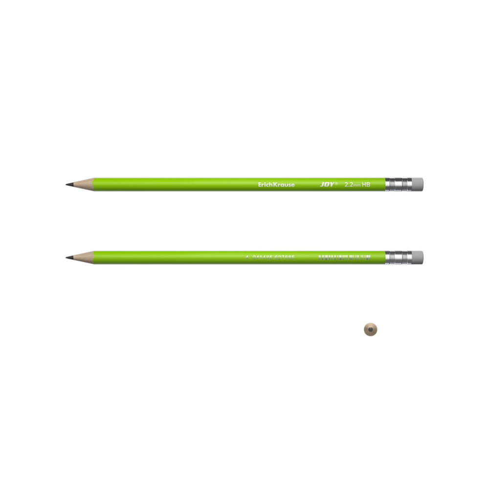 Creion grafit HB cu radiera ErichKrause Joy Reef diverse culori [3]