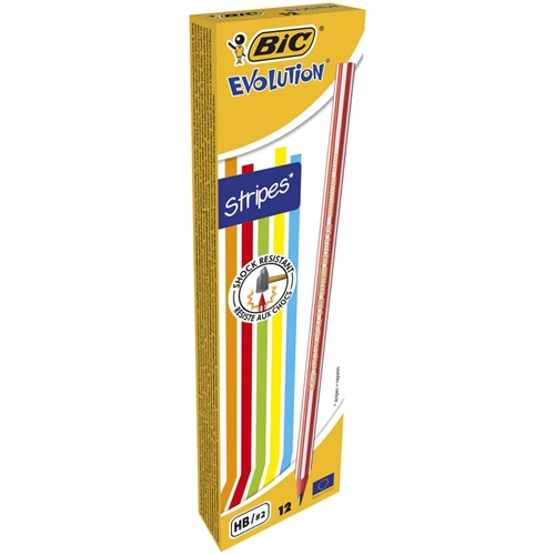Creion grafit HB Evolution Stripes BIC culori diferite [3]