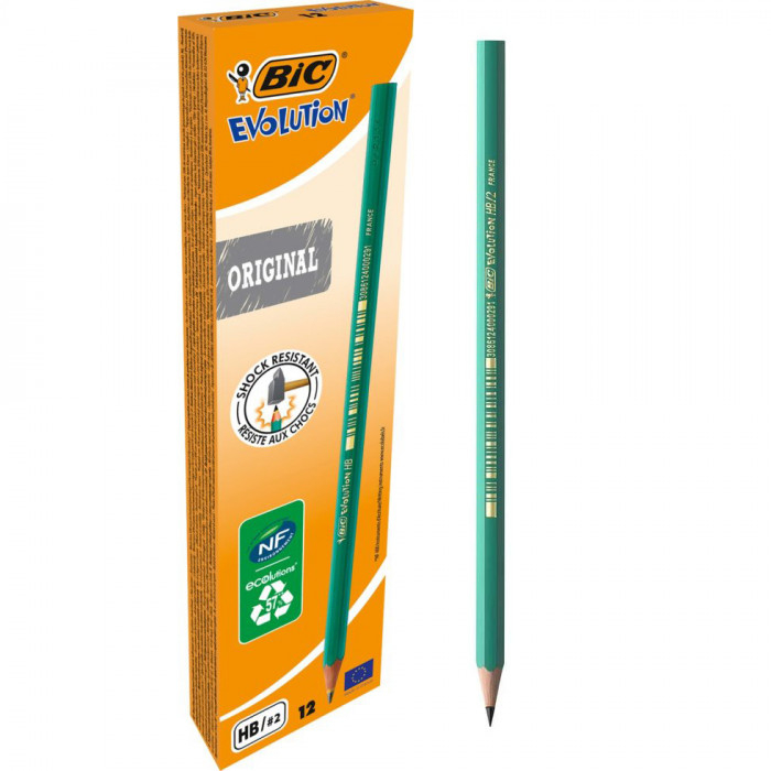 Creion grafit HB fara radiera Evolution BIC [2]
