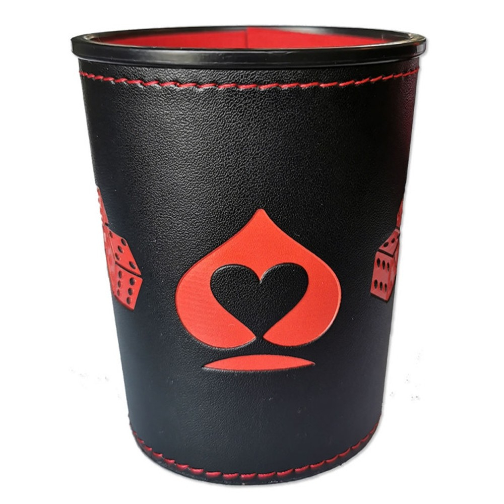 Cupa din piele ECO si 6 zaruri Cartamundi [2]