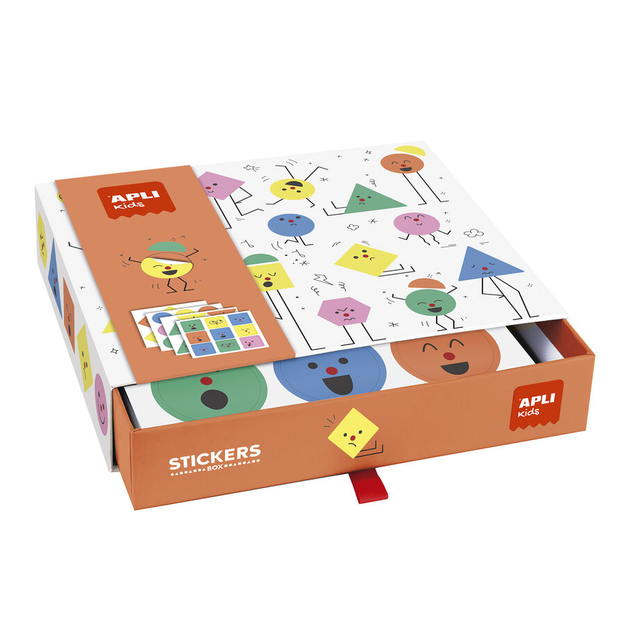 Joc creativ cu stickere Forme Geometrice Emotii 3 ani+ Apli Kids [2]