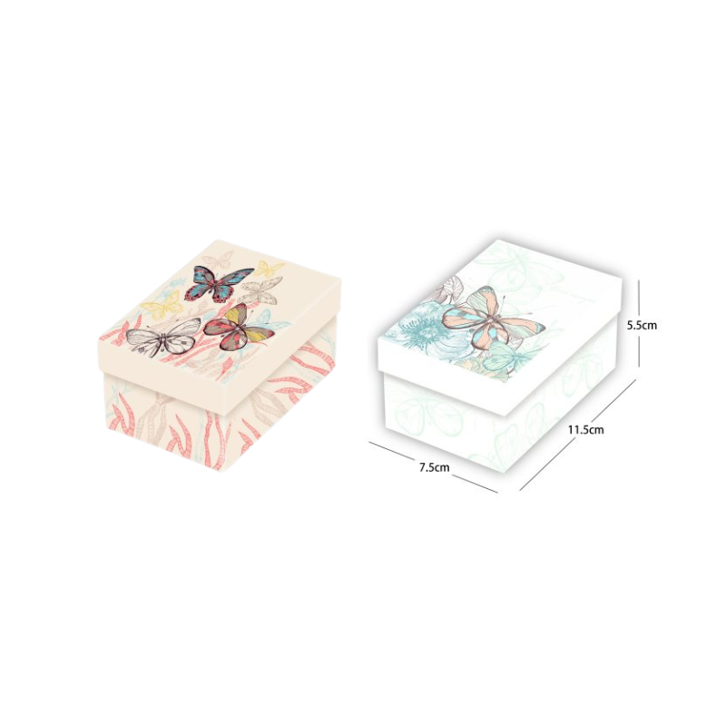 Cutie cadou dreptunghiulara fluturi 11.5x7.5x5.5 cm [3]