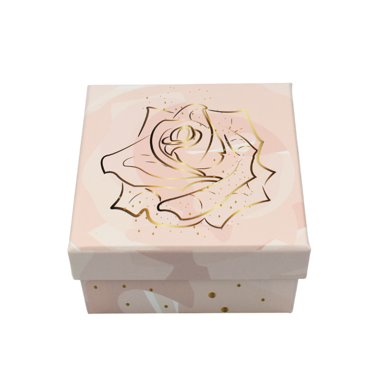 Cutie cadou roz patrata 9.5x9.5x5 cm [1]