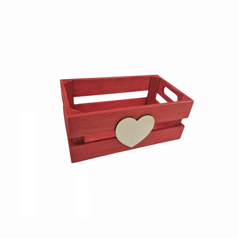 Cutie lemn cu inimioara 24 x 14 x 10 cm culori diferite [4]