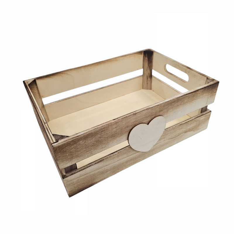 Cutie lemn cu inimioara 32 x 22 x 12 cm culori diferite [4]