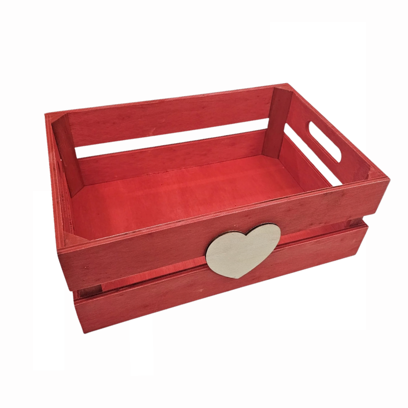 Cutie lemn cu inimioara 32 x 22 x 12 cm culori diferite [3]