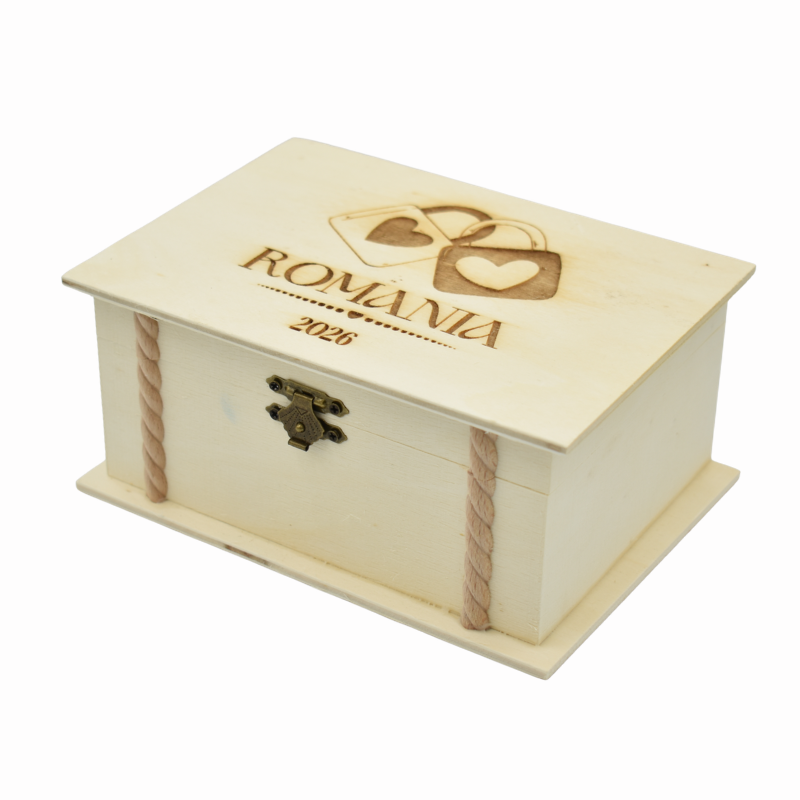 Cutie lemn gravata 13 x 18 cm Romania [3]
