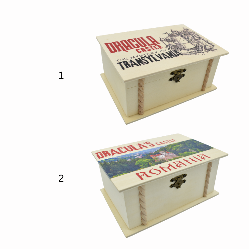 Cutie lemn personalizata 13 x 18 cm Dracula [2]