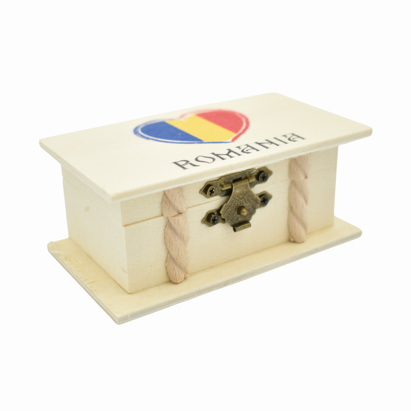 Cutie lemn personalizata 6x10.5cm Romania [3]