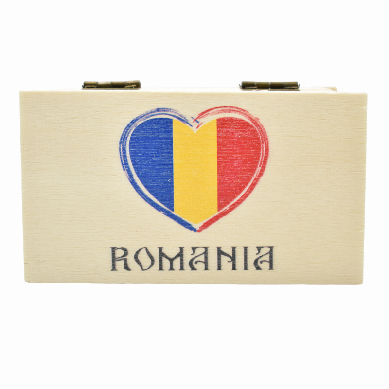 Cutie lemn personalizata 6x10.5cm Romania [2]